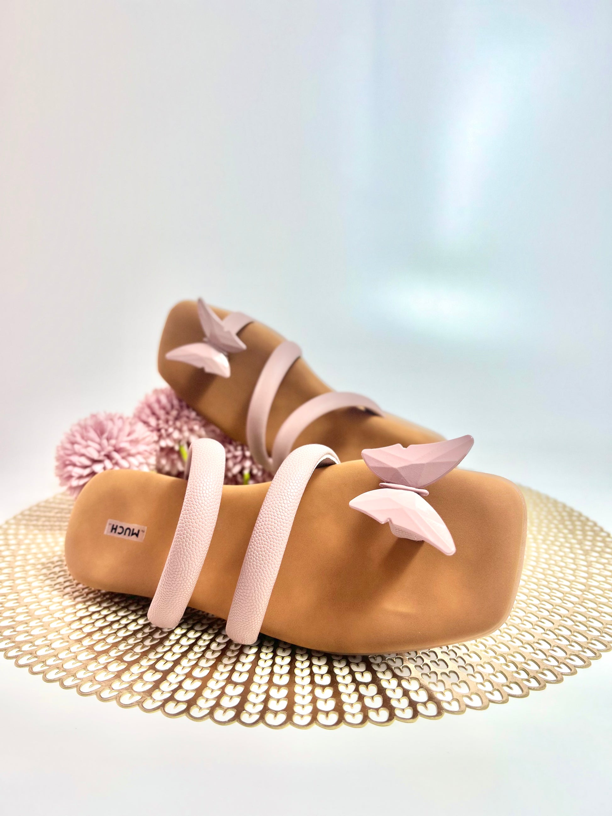 The Flutter Edit – Pink Butterfly Flat Sandal