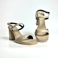 The Bare Intent - Beige Nude Block Heels for Women