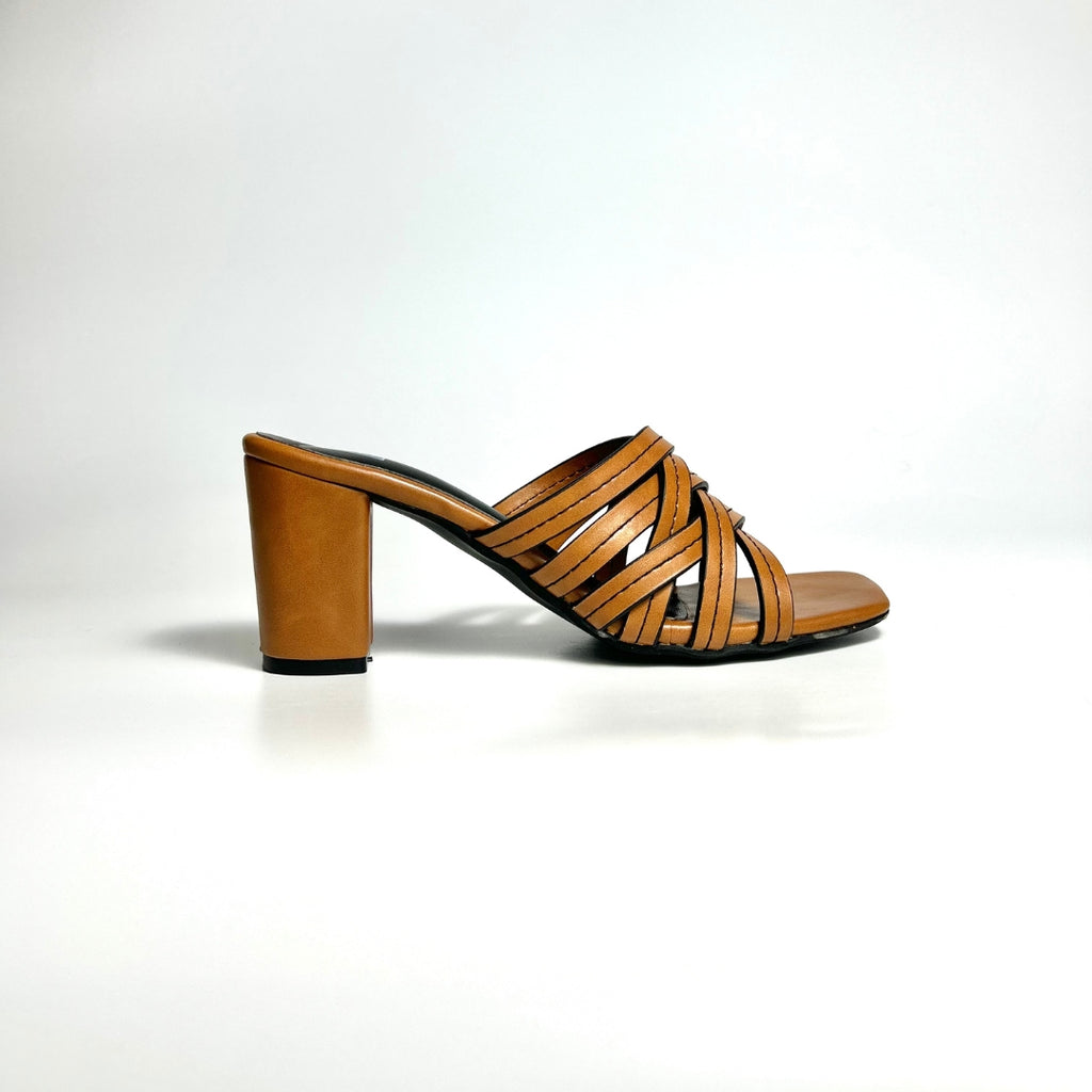 Twist Form - Brown Slip-On Block Heels for Women