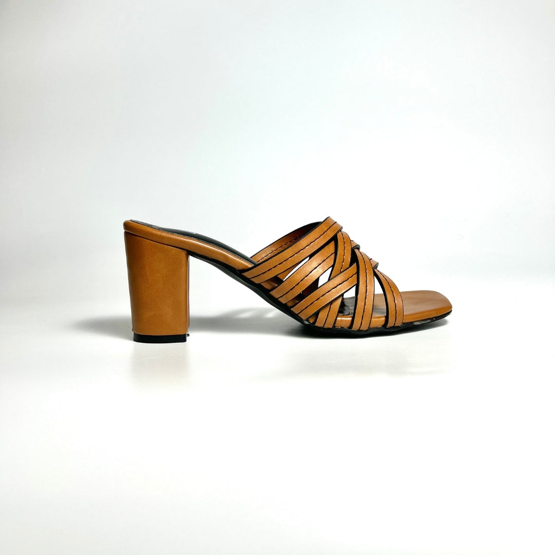 Twist Form - Brown Slip-On Block Heels for Women
