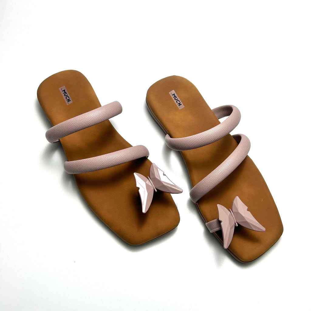 The Flutter Edit – Pink Butterfly Flat Sandal