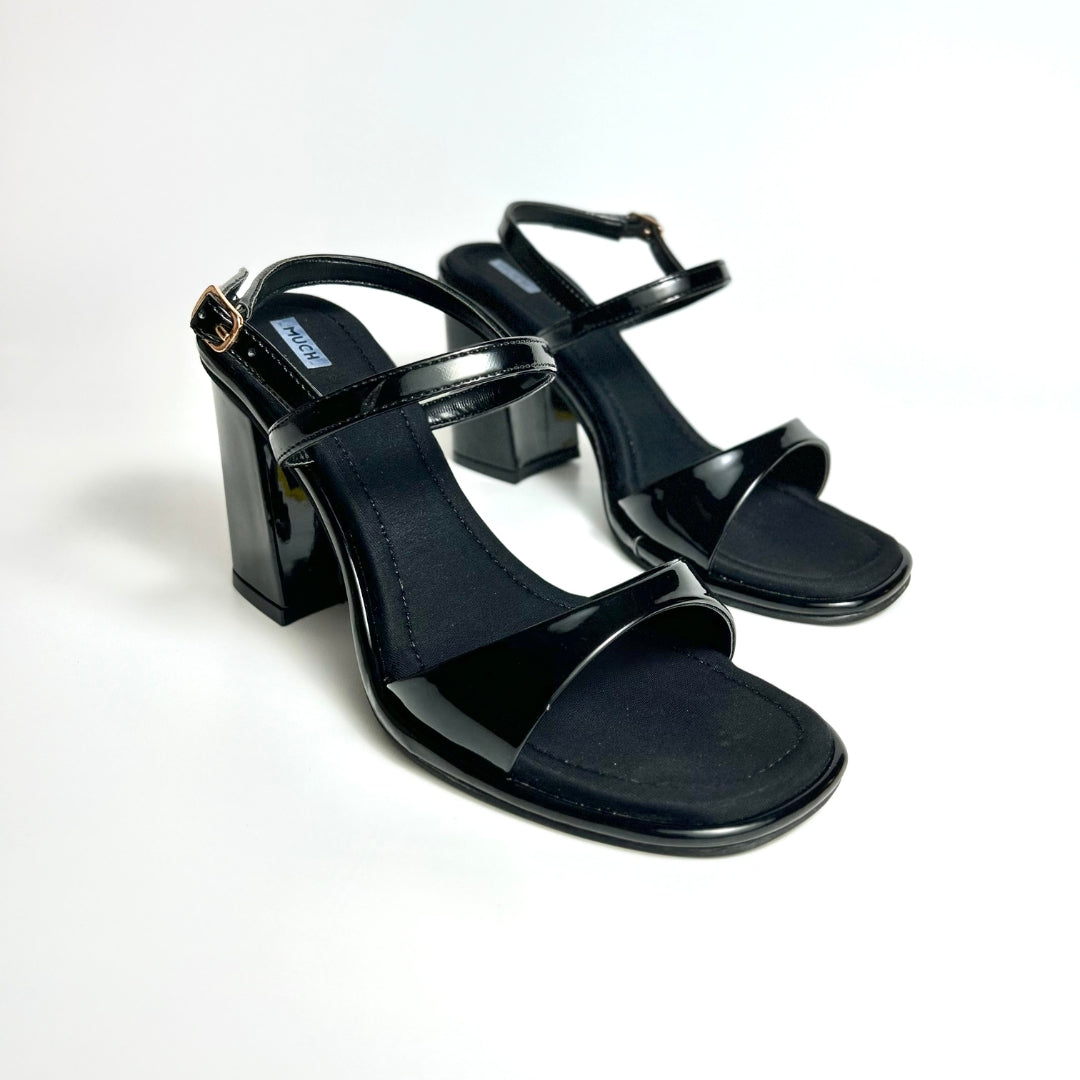 The Bare Intent - Black Block Heels for Women
