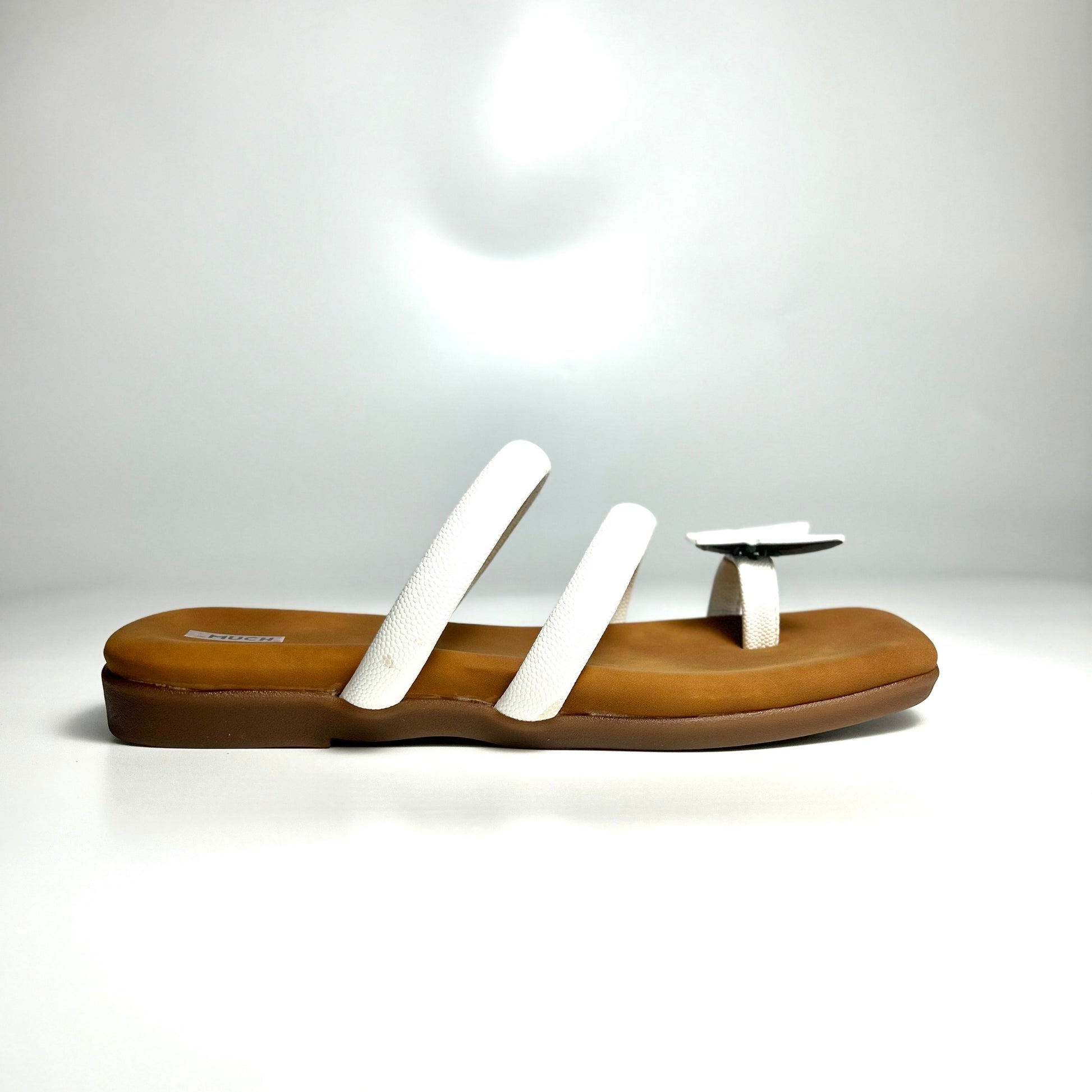The Flutter Edit – White Butterfly Flat Sandal