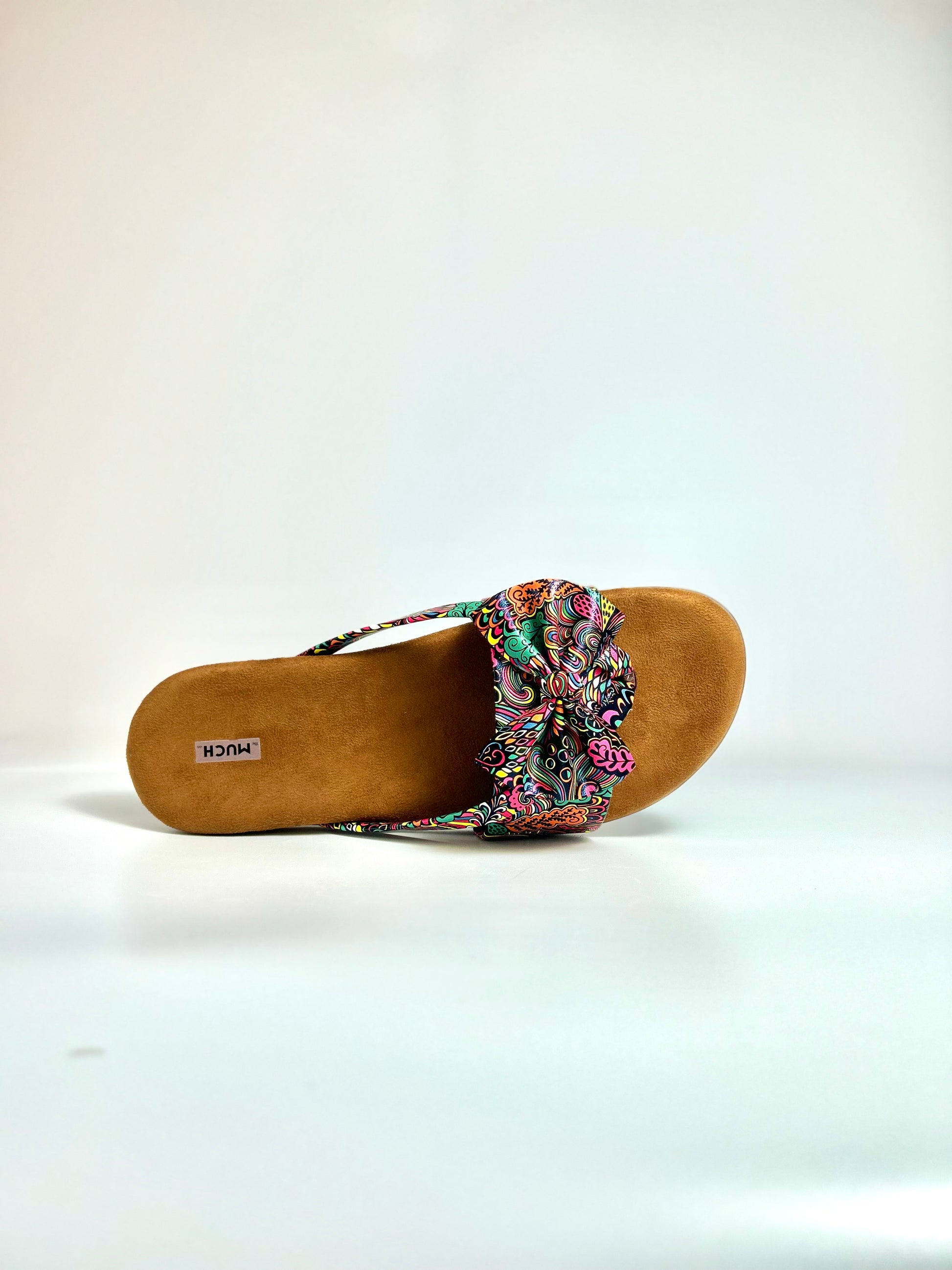 The Petal Pause – Black Floral Slip-On Flat