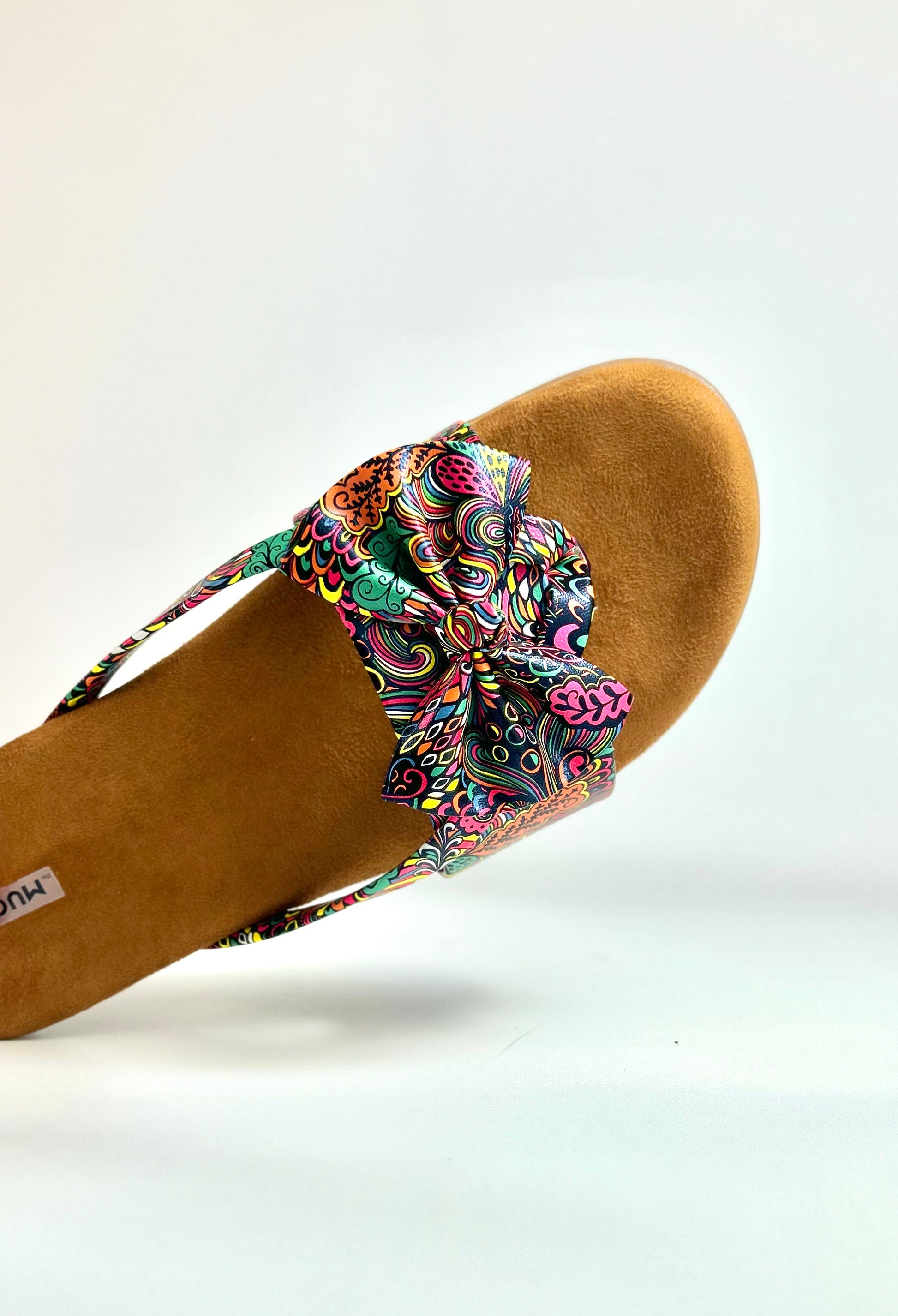The Petal Pause – Black Floral Slip-On Flat