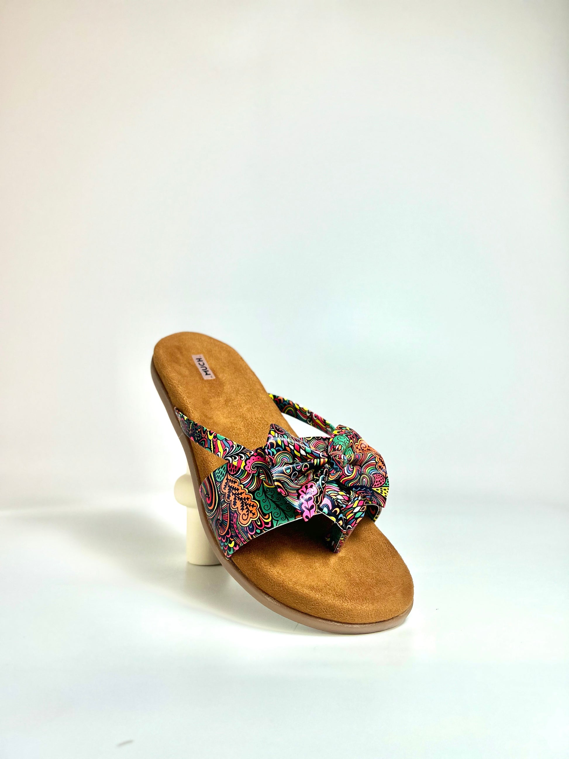 The Petal Pause – Black Floral Slip-On Flat