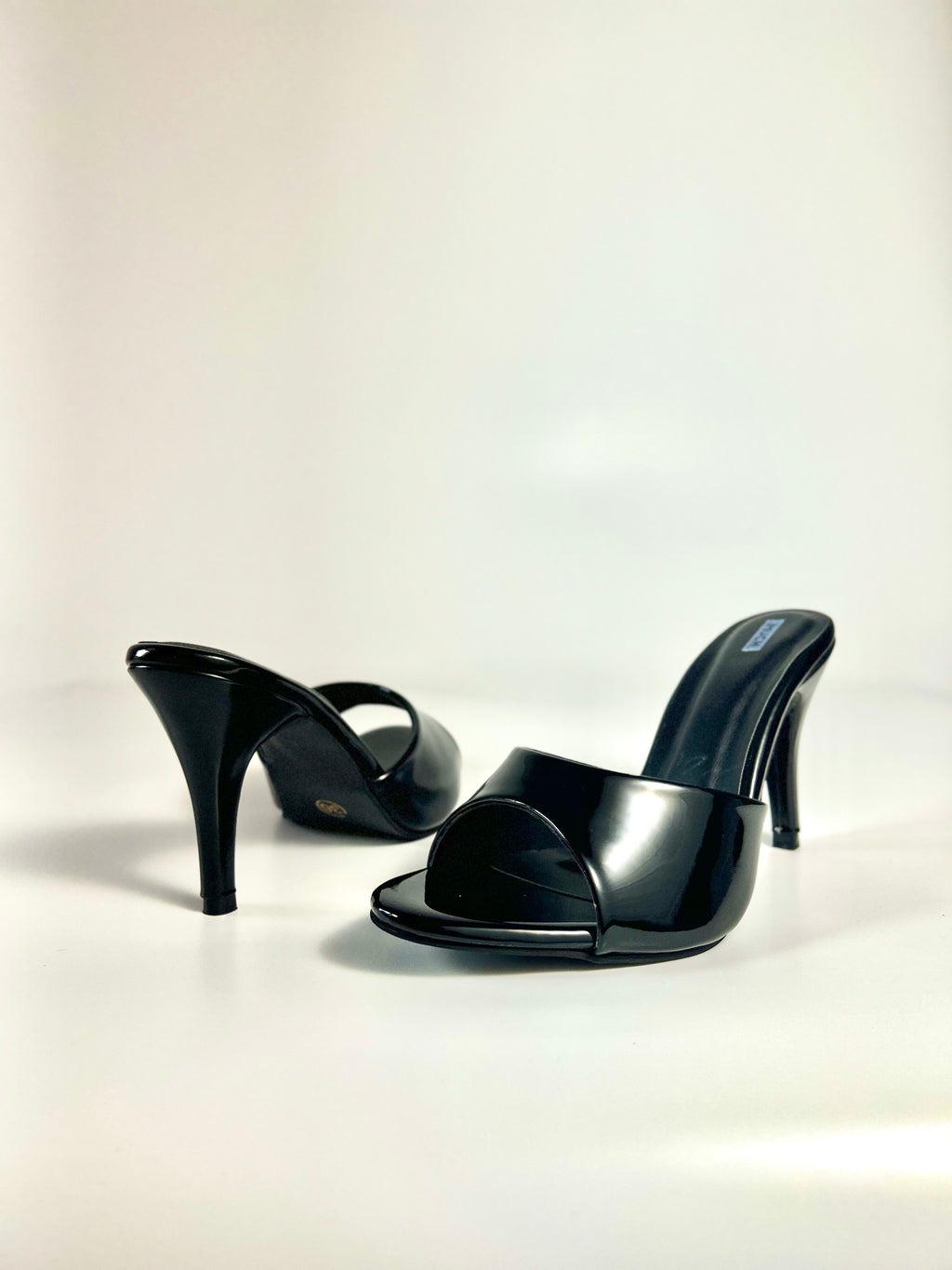 The Bare Edit – Black Slip-On Heel