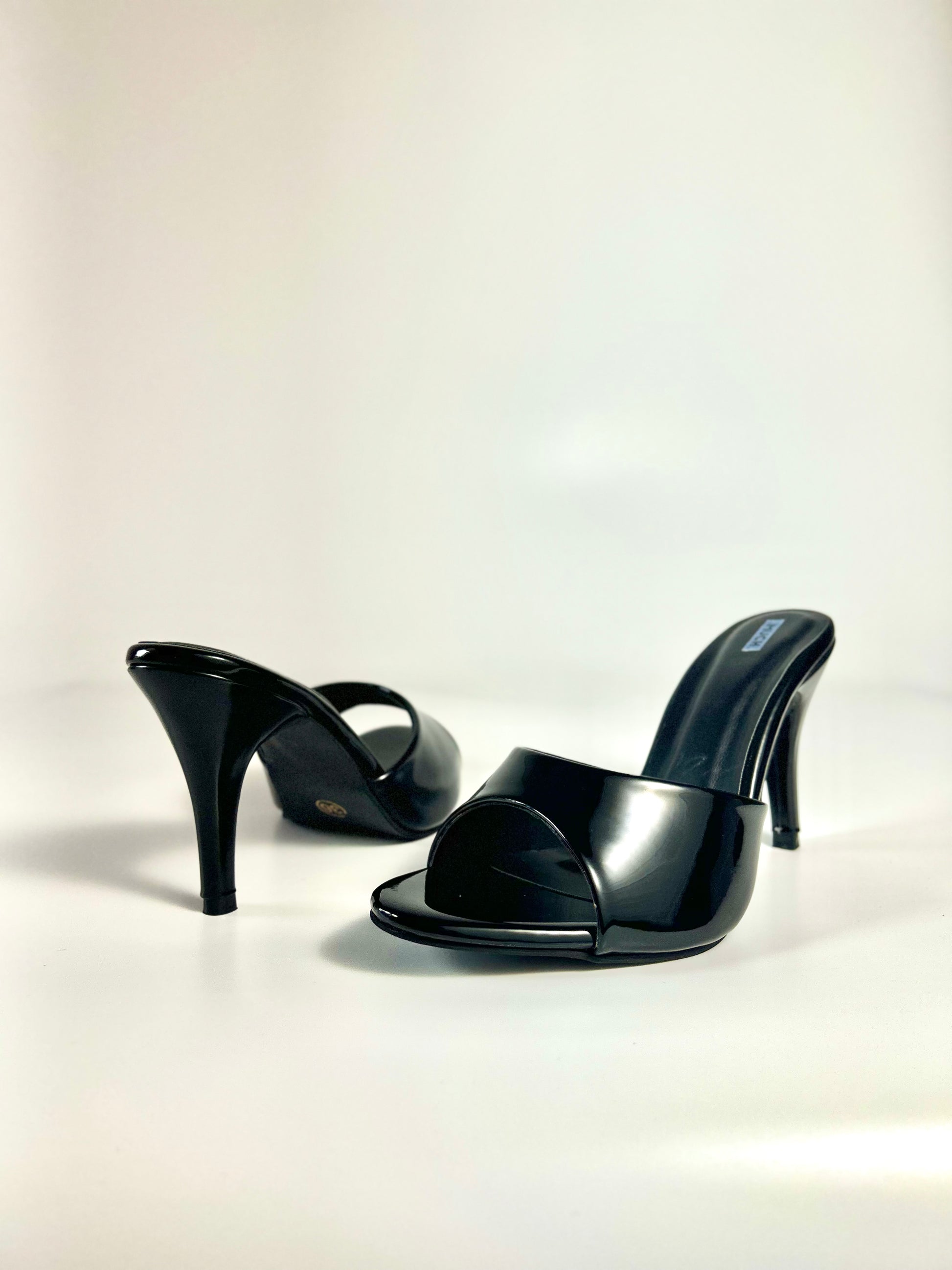 The Bare Edit – Black Slip-On Heel