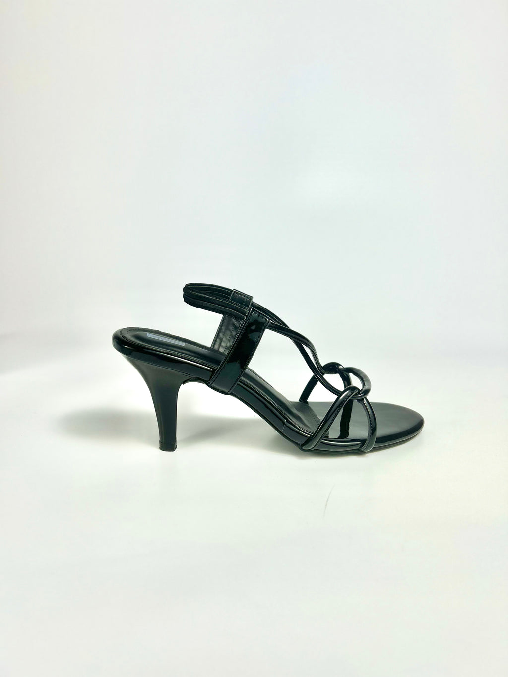 The Quiet Frame – Black Pointed Toe Heel Sandal