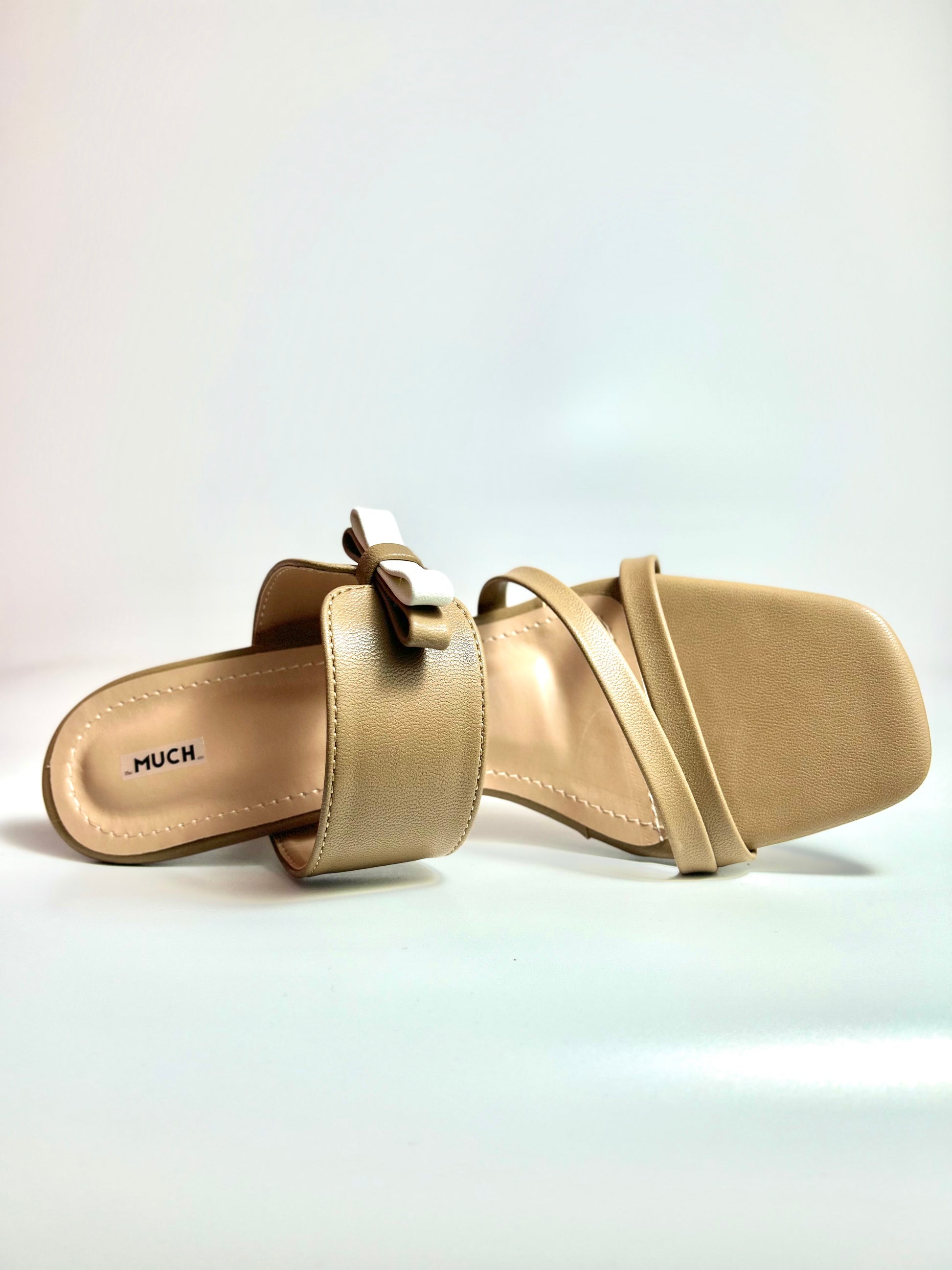The Hazel Bow – Brown Bow Slip-On Heel