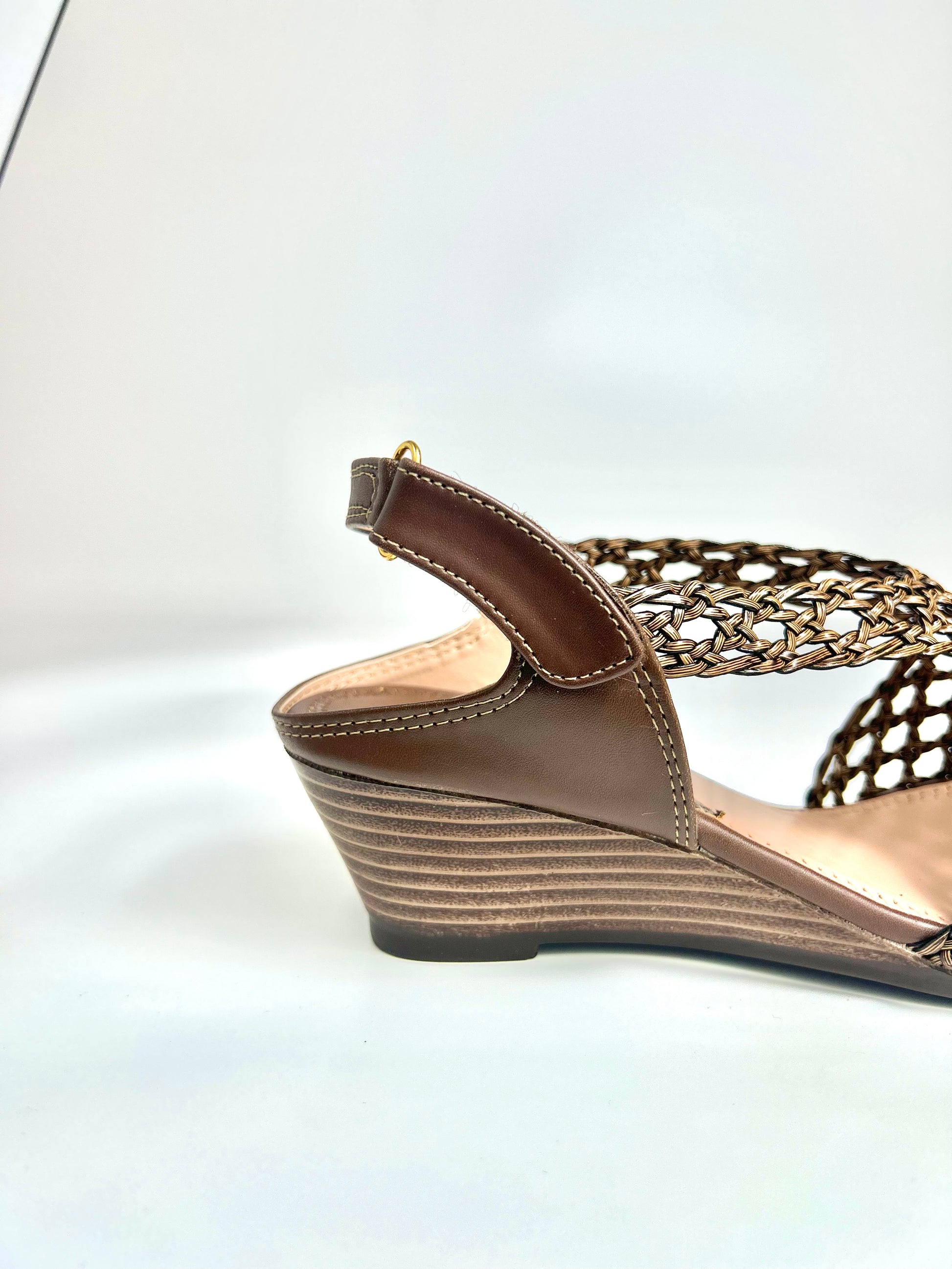 The Air Edit – Brown Mesh Flatform Sandal