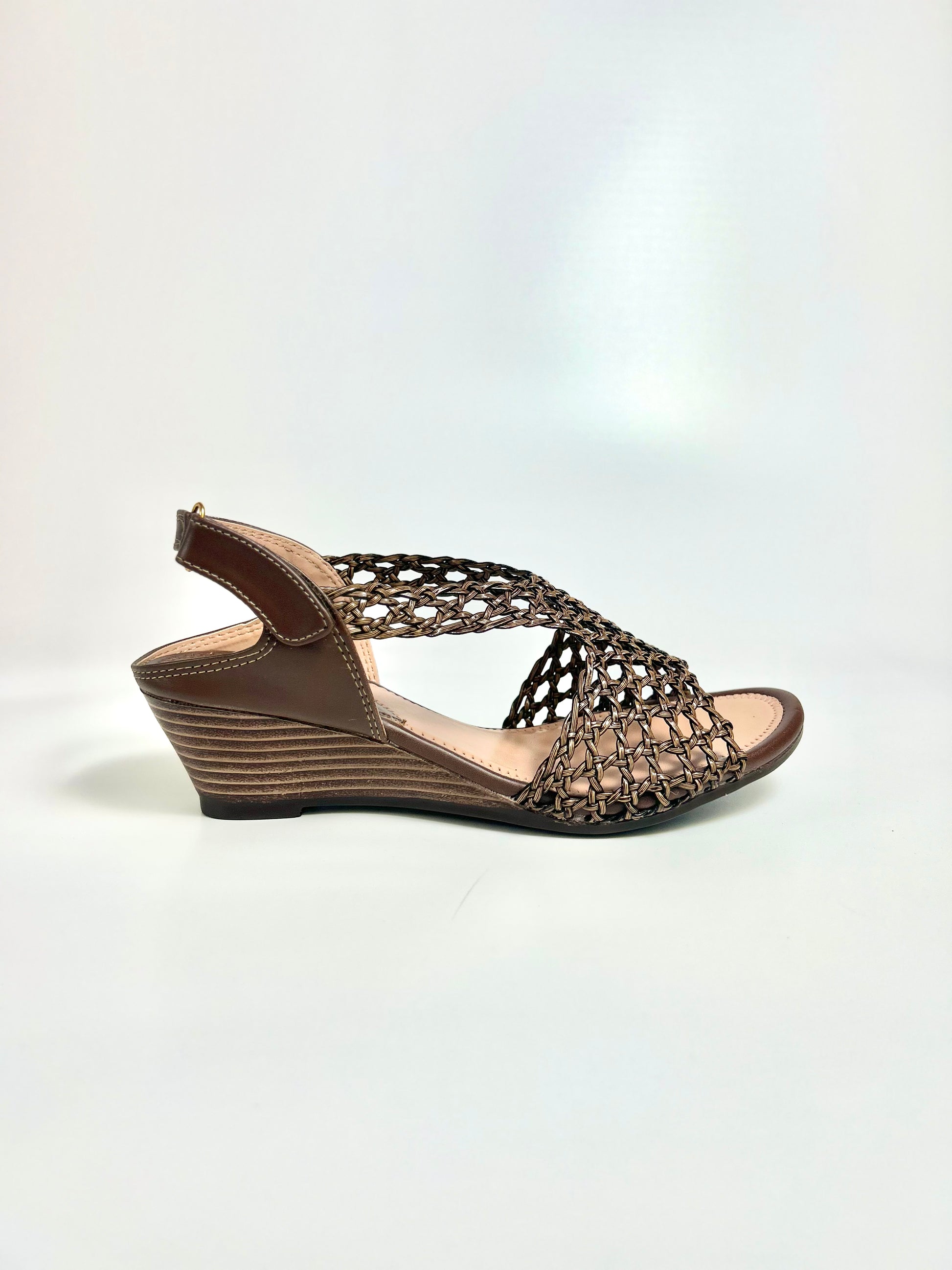 The Air Edit – Brown Mesh Flatform Sandal
