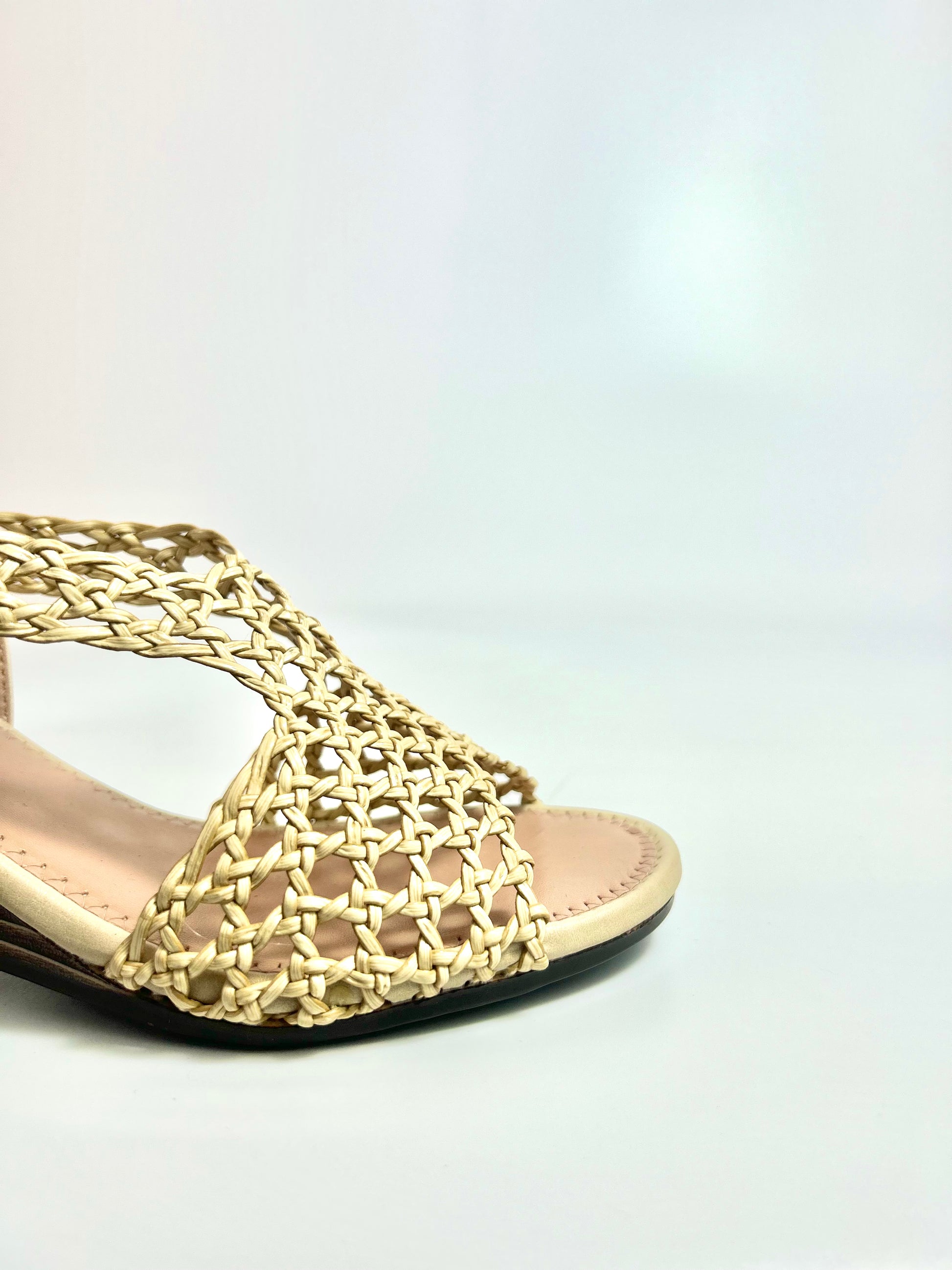 The Air Edit – Cream Mesh Flatform Sandal
