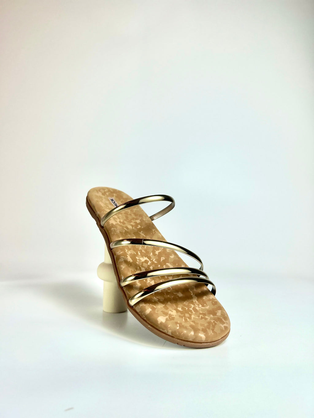 The Moonlit Blush – Golden Beige Flat Slip-On
