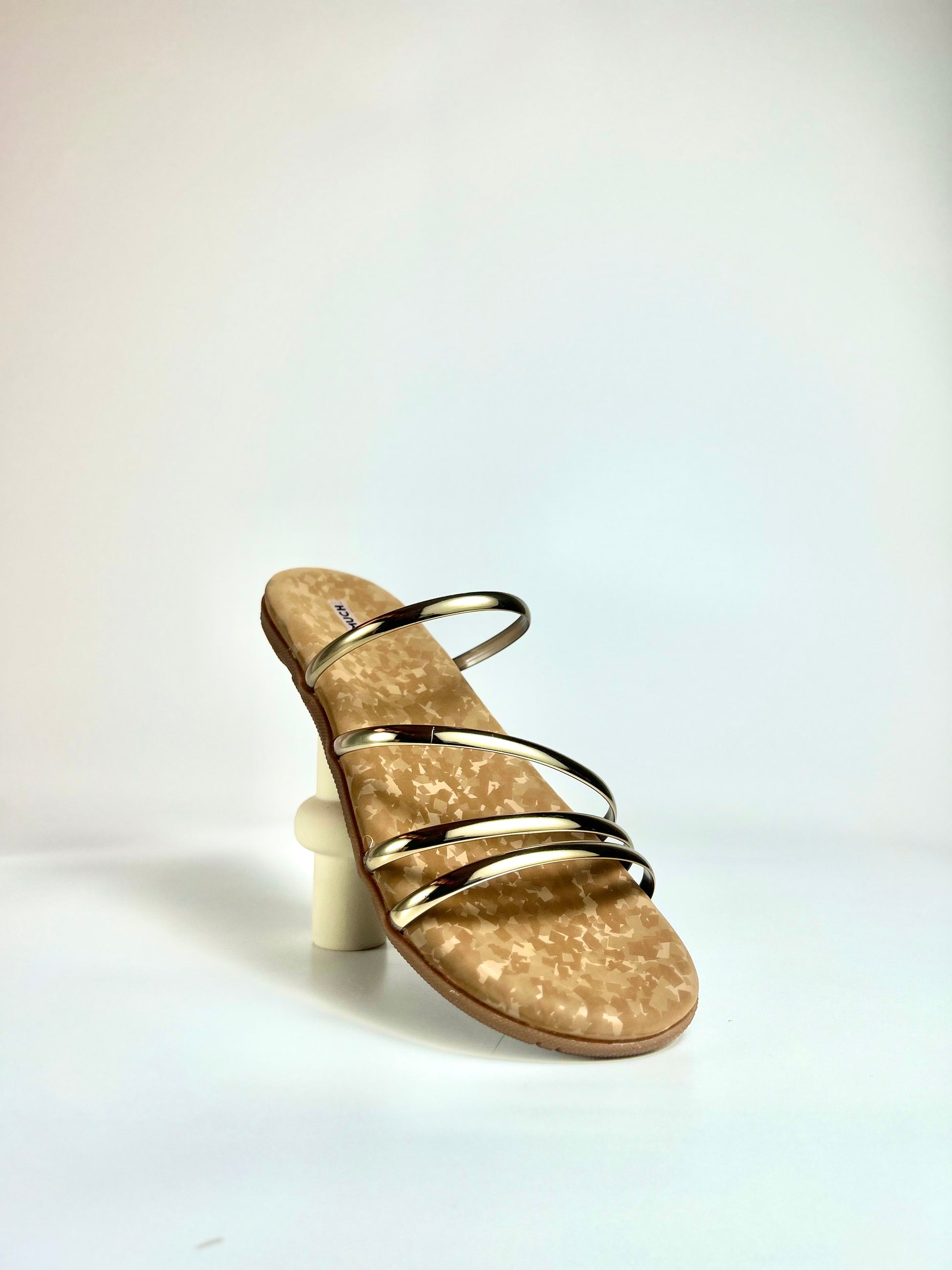 The Moonlit Blush – Golden Beige Flat Slip-On