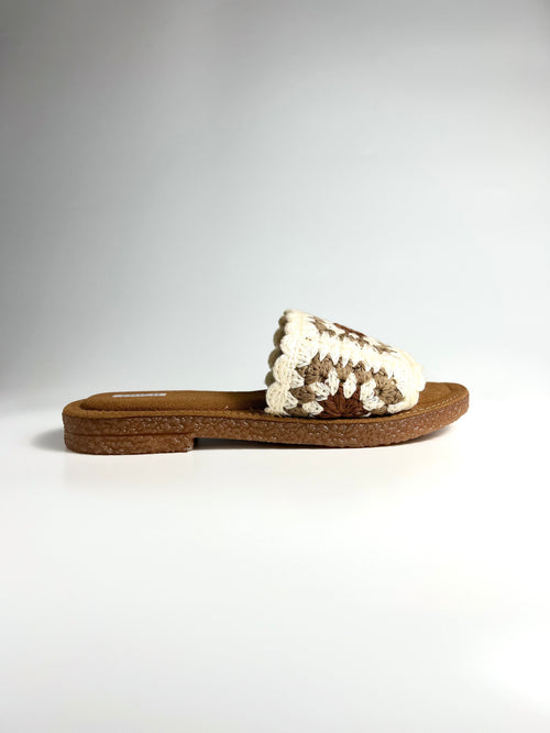 Boho Bloom Crochet Slides
