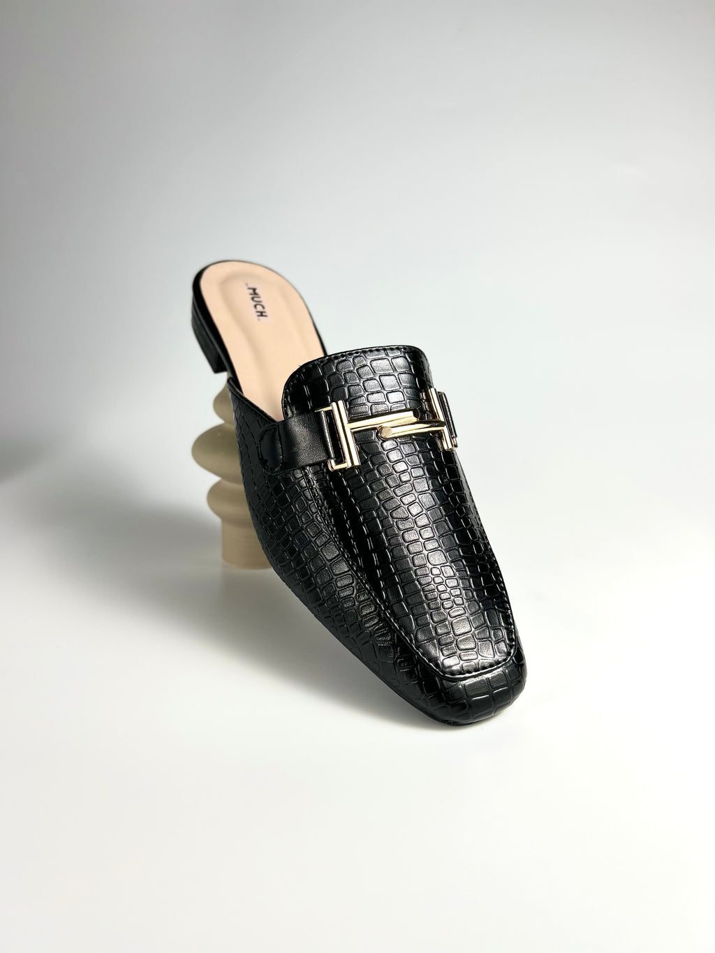 Midnight Luxe Croco Mules
