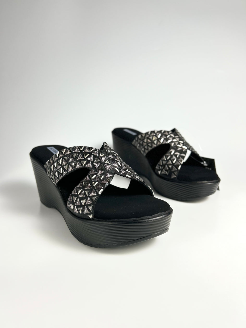 EdgeGlow Studded Wedge Sandals