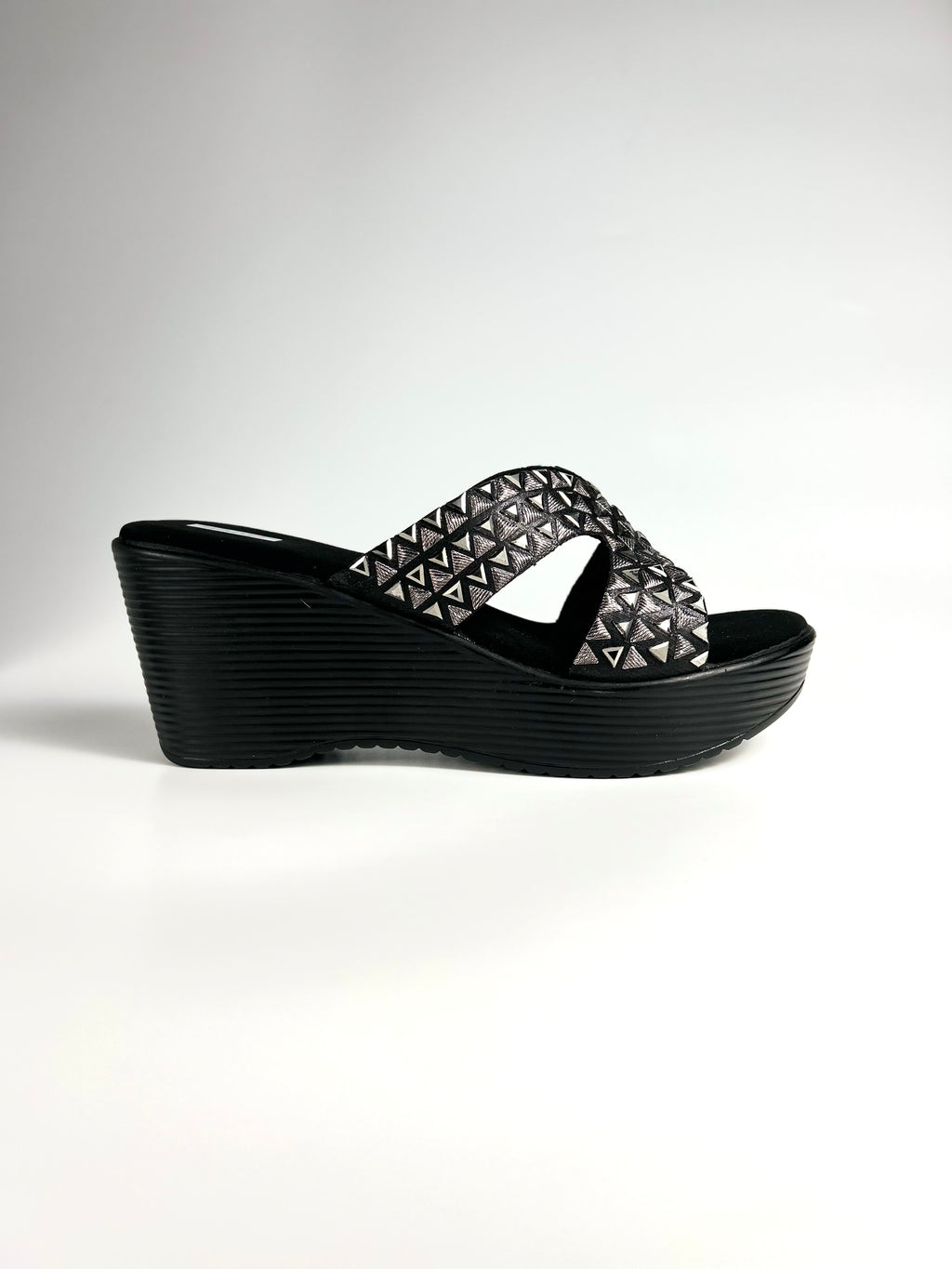 EdgeGlow Studded Wedge Sandals