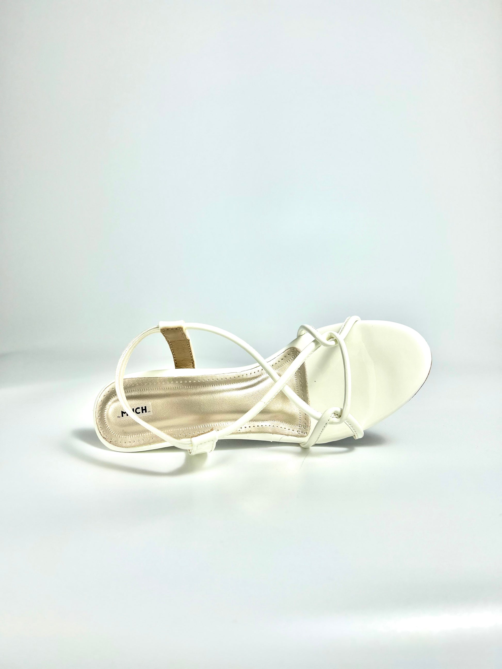 The Quiet Frame – White Pointed Toe Heel Sandal
