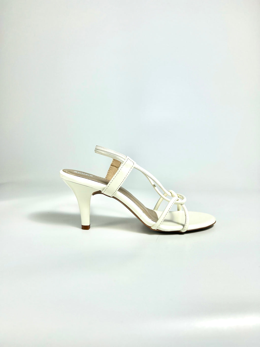 The Quiet Frame – White Pointed Toe Heel Sandal