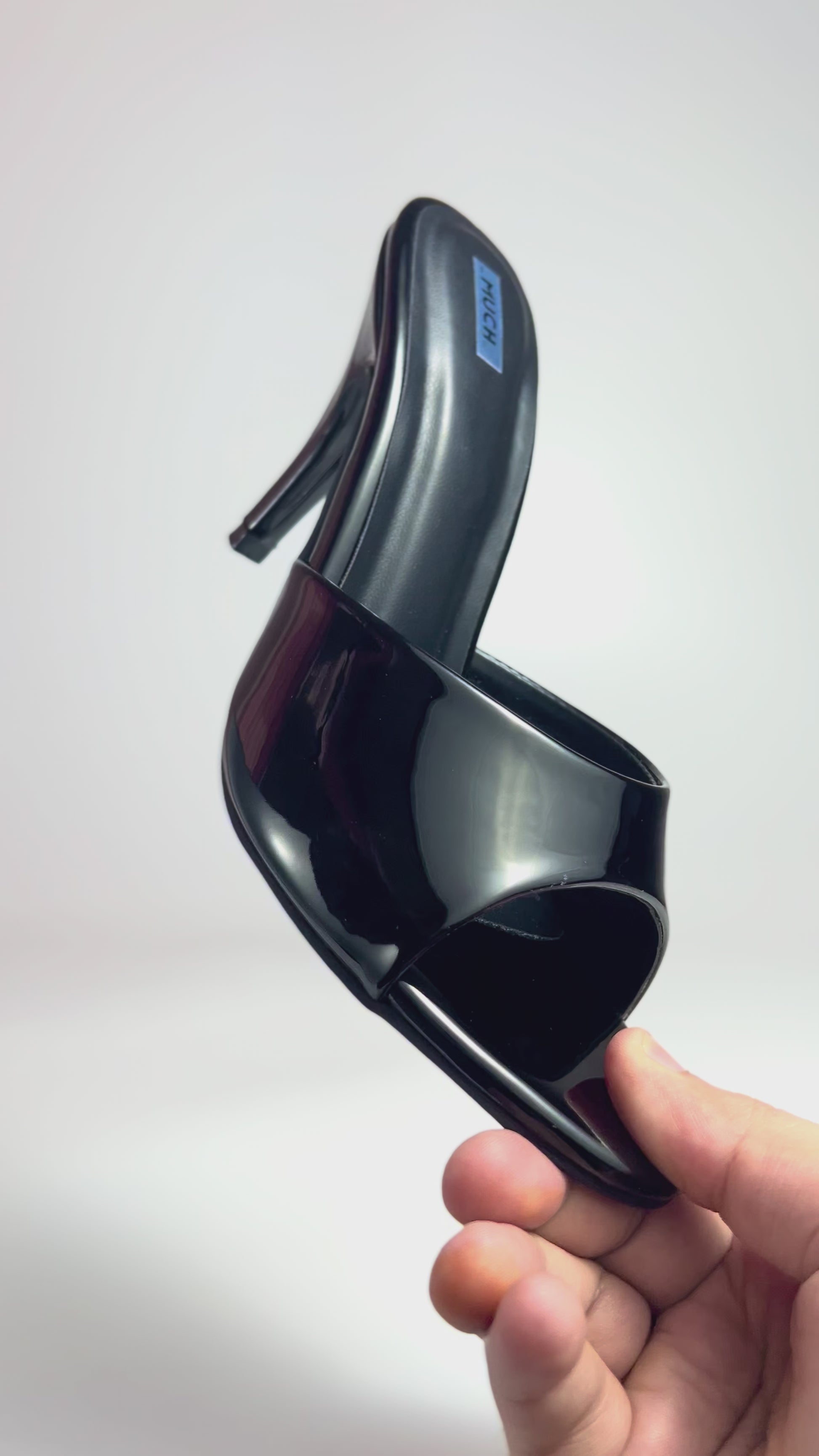 The Bare Edit – Black Slip-On Heel