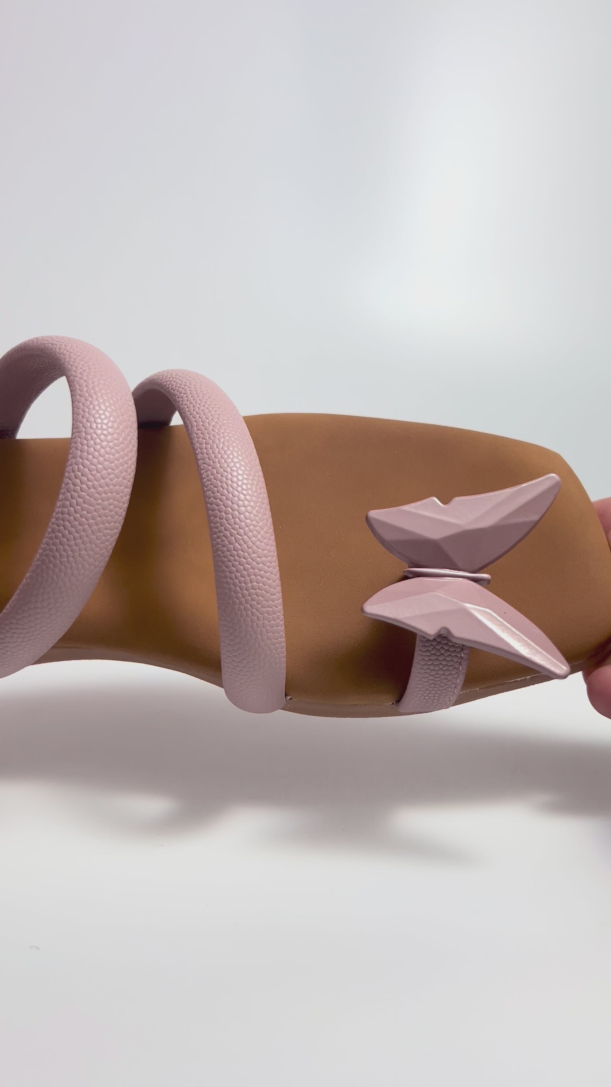 The Flutter Edit – Pink Butterfly Flat Sandal