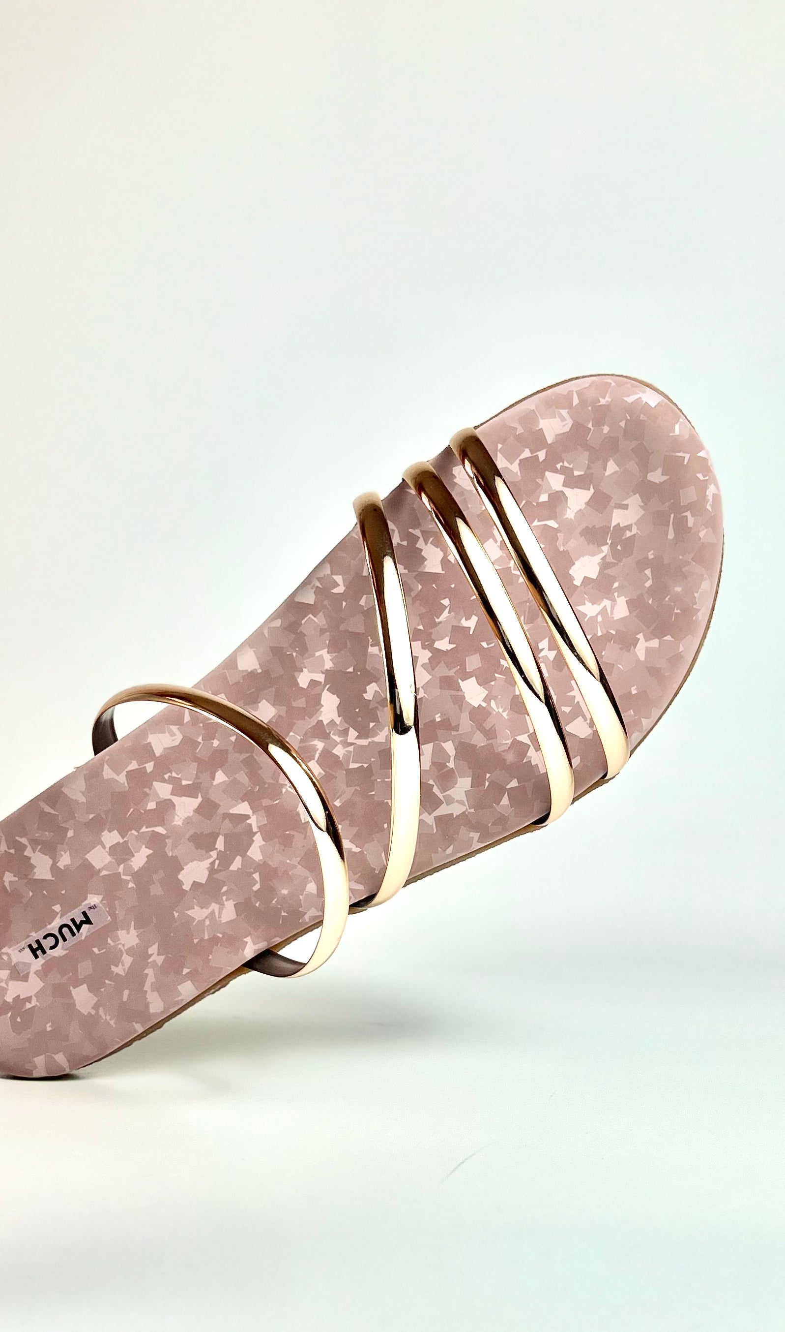 The Moonlit Blush – Silver Pink Flat Slip-On